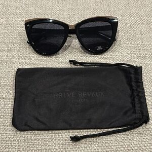 Prive Revaux Women's The Juliet Black/Gold 
Cat Eye Sunglasses One Size NWOT